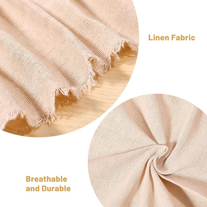 FREEBLOSS Linen Fabric by The Yard Natural Linen-Cotton Blend Fabric for Embroidery Needlework Quilting Supplies, Patchwork, Sewing, Home Decor 100 * 155cm/39 * 61 inches