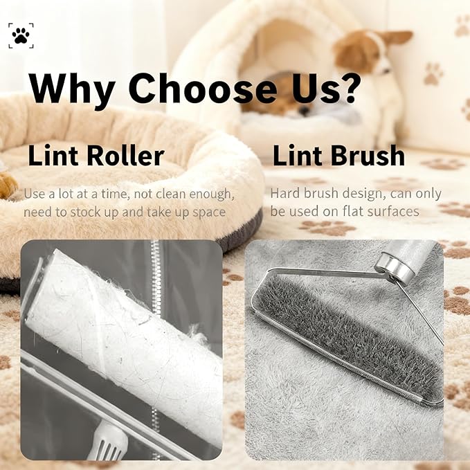 Electrostatic Pet Hair Remover Glove for Dogs & Cats, Magic Brush Pet Hair, Reusable Brush Pet Hair Removal Glove for Clothing, Couch, Carpet, Car Seat, Bedding