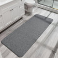 Bath Mat,Ultra Thin Bathroom Runner Rugs,Large Bath Mats for Bathroom,Quick Dry,Non-Slip,Machine Washable,Low Pile,Bath Rug,Shower Outside,Sink,Home Decor Accessories.Dark Grey,1'5"x4'11"（17x59inch）