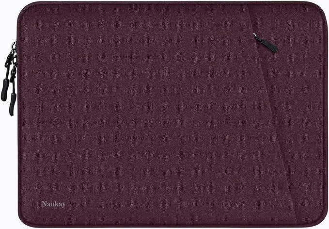 Laptop Sleeve 14 inch, Shockproof Protective Computer Bag with Accessories Pocket, Portable Laptop Case Compatible for 14 inch MacBook Air/Pro, Dell, HP, Acer, Asus, Lenovo, Magenta