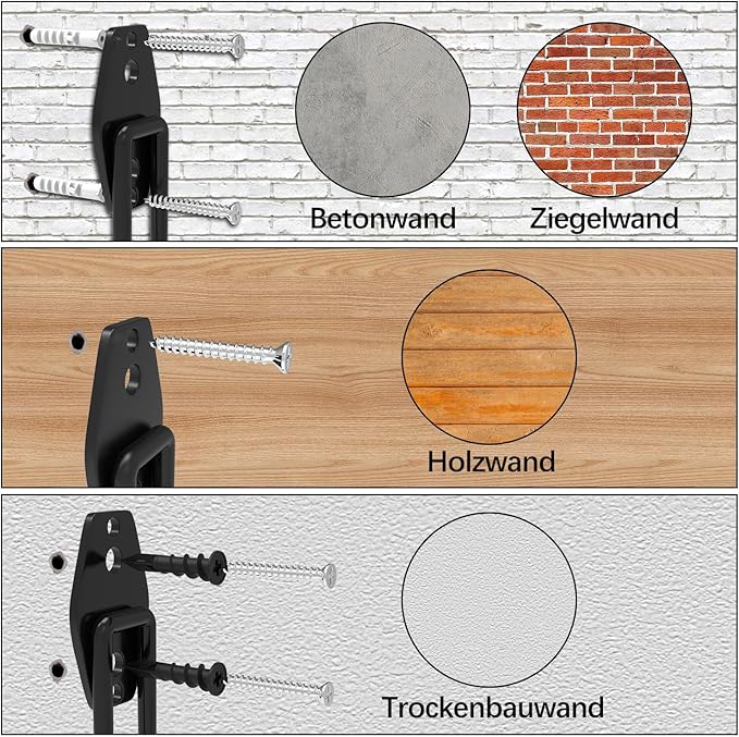 3-H Garage Wall Hooks 10 Pack, Garage Hooks Heavy Duty with Extra Welding Spots, Wall Storage Organizer for Hanging for Garden, Lawn, Yard (Orange)