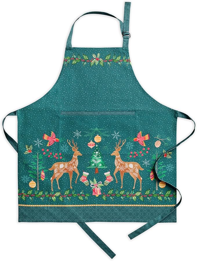 Maison d' Hermine 100% Cotton Apron for women with Pocket Kitchen Chef Apron for Men Cooking Gardening Server Waitress