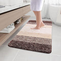 Arotive Microfiber Bathroom Rugs, Shaggy Soft and Absorbent Bath Rug, Non-Slip, Thick Plush Machine Washable Dry Bath Mats for Bathroom, Tub and Shower, 44x32, Brown, Rectangular