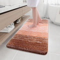 Arotive Microfiber Bathroom Rugs, Shaggy Soft and Absorbent Bath Rug, Non-Slip, Thick Plush Machine Washable Dry Bath Mats for Bathroom, Tub and Shower, 47x24, Orange, Rectangular