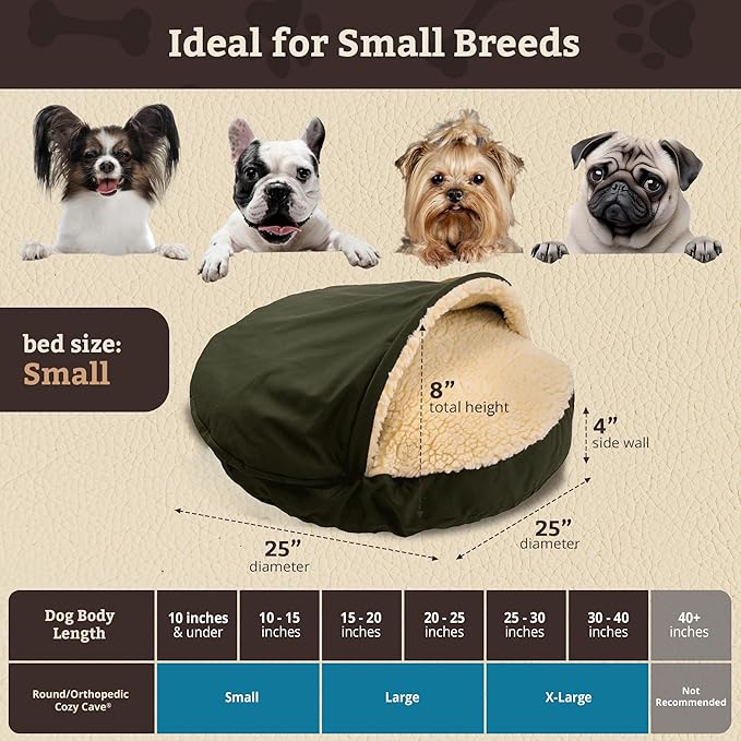 Small Snoozer Cozy Cave, Olive