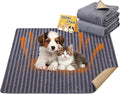 Dog Crate Mat, 2 Pack 18"×24" Flannel Washable Pet Mat for Dogs and Cats, Non-Slip Pet Pad for Kennel Training, Absorbs Urine and Waterproof Pad for Sofa Bed Crate Kennel Car Seat Floor（Gray）