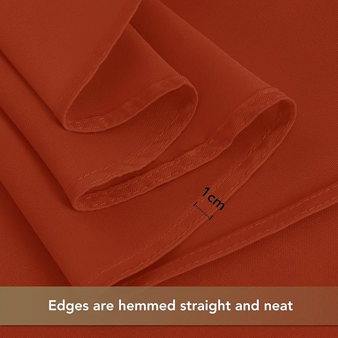 sancua Thanksgiving Tablecloths for 6 Foot Rectangle Tables, 6 Pack Burnt Orange - Washable Polyester Fabric Fall Table Cloth for Holiday Party, Birthday, Banquet Reception, 54x108 Inch Rust