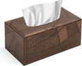 Colylan Tissue Box Cover Rectangular Tissue Box Holder for Bathroom (Retro Brown)