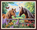 Foxnyart Stamped Cross Stitch Kits Full Range of Embroidery Needlework Starter Kits for Beginners Adults 11CT Embroidery Patterns Art Crafts DIY Needlepoint Kit-Couple Scenery 16x20 inchs