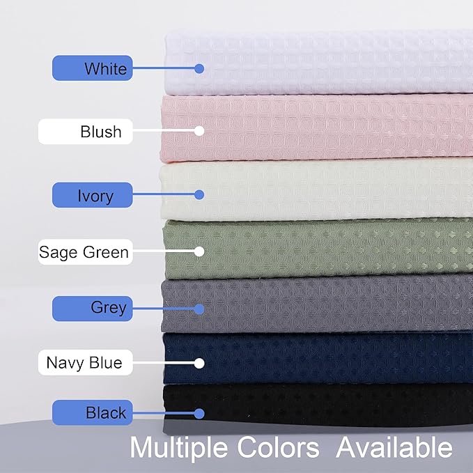 OWENIE Cream Shower Curtain, Stall Small Waffle Weave Heavy Fabric Shower Curtains for Narrow Size Bathroom, Waterproof Soft Hotel Spa Luxury Bath Curtain Set, Machine Washable, Cream, 36x72 Inch