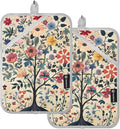 Pot Holders Set of 2 Flowers Pattern Hot Pads for Kitchen Heat Resistant Potholders Sets for Kitchen and Baking 7x9.8in
