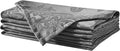 Newbridge Barcelona Damask Fabric Napkins, Set of 4, Grey – No Iron, Soil Resistant Cloth Napkins for Dining, Parties and Holidays