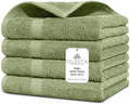 Villa Celestia 100% Cotton Hand Towel Set of 4, (16 x 28 inches) Sustainable, Soft, Highly Absorbent, Quick Drying, Combed Cotton Hand Towels Pack of 4 Ideal for Hotels, Spa, Bathroom, Dorm, Sage