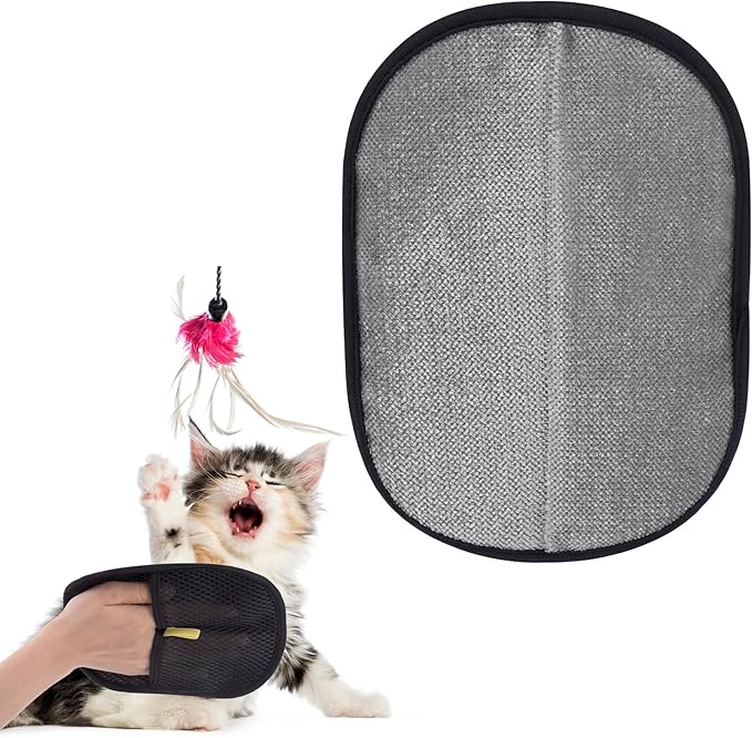 VARMDUKKE Pet Hair Removal Gloves for Cats and Dogs, Pet Hair Electrostatic Magic Brush Gloves, Efficient Pet Grooming Hair Remover Tools for Carpet, Couch, Laundry, Car Seat (1pcs, Black)