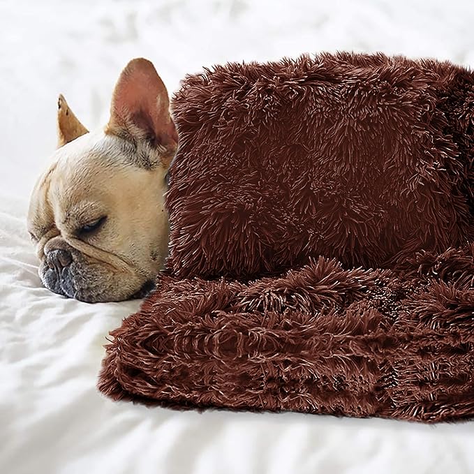 Petbuy Pet Dog Bed Blankets, Fluffy Fleece Dog Throw Blankets Sleep Mat,Soft Puppy Blankets Cat Kitten, S M L XL,Fuzzy Reversible Sherpa Blanket for Bed, Couch, Sofa, Travel,Washable & Lightweight