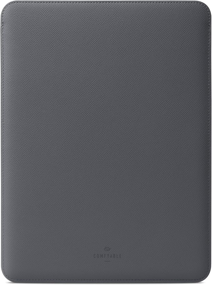Comfyable Laptop Sleeve 14 Inch Precisely Compatible with MacBook Pro M5 M4 M3 M2 Pro/Max 2025, Genuine Leather Cover Case, Dark Gray
