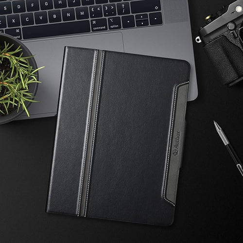Antbox for iPad Pro 13 Inch Case M5 2025/M4 2024, Built-in Pencil Holder, Supports Pencil Pro/(USB-C), Auto Sleep/Wake, PU Leather (Black)