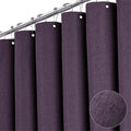 BTTN Extra Long Shower Curtain - 72x84 Inches Long Linen Textured Heavy Duty Fabric Shower Curtain Set with 12 Plastic Hooks, Tall Luxury Simple Waterproof Cloth Shower Curtains for Bathroom - Purple