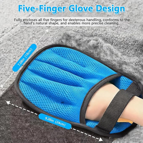 2-Pack Pet Hair Removal Gloves for Cats & Dogs | Upgraded Five-Finger Electrostatic Design | Reusable Magic Brush pet Hair, Carpet, Car Seat & Laundry