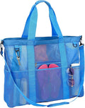 GYEUKHAM Mesh Beach Bag - Large Beach Tote Bag with Multiple Pockets for Family Beach Bag for Toys & Vacation Essentials