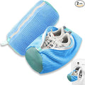 FurrPhunny 2Pcs Shoe Washing Machine Bag, Quick & Easy Cleaning, Laundry Shoe Bag for Washer and Dryer, Cleaning Bag for Sneaker & Most Shoe Types and Sizes (Blue)