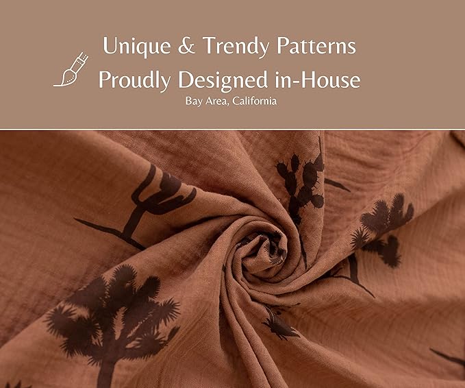 Leyl&Ari Muslin Swaddle Blanket | 100% Organic Cotton Receiving Wrap (Joshua Tree Set)