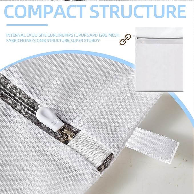 RICHERI Mesh Laundry Bags, Mesh Wash Bags, Durable Mesh Structure with Strong Zipper, Suitable for Underwear, Delicate Clothes, Pants, Shoes, Socks Washing (Small Fine Mesh, Medium 16 * 20in *4pcs)