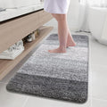 Arotive Microfiber Bathroom Rugs, Shaggy Soft and Absorbent Bath Rug, Non-Slip, Thick Plush Machine Washable Dry Bath Mats for Bathroom, Tub and Shower, 59x24, Grey, Rectangular