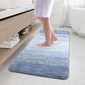 Arotive Microfiber Bathroom Rugs, Shaggy Soft and Absorbent Bath Rug, Non-Slip, Thick Plush Machine Washable Dry Bath Mats for Bathroom, Tub and Shower, 47x24, Light Blue, Rectangular