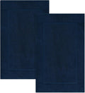 ELITE Emporium Home Collection 2-Piece Cotton Bathroom Mat Set, 21" x 34" - 100% Cotton, Absorbent, Quick-Dry, Bath Towel Mats for Floor, Navy Blue [Not a Bathroom Rug]