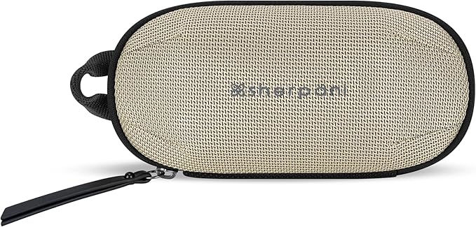 Sherpani Mini Co-Pilot, Travel Cable Bag, Cord Storage Organizer, Small Tech Pouch, Accessory Carrying Case, Travel Gift for Women (Straw Signature)