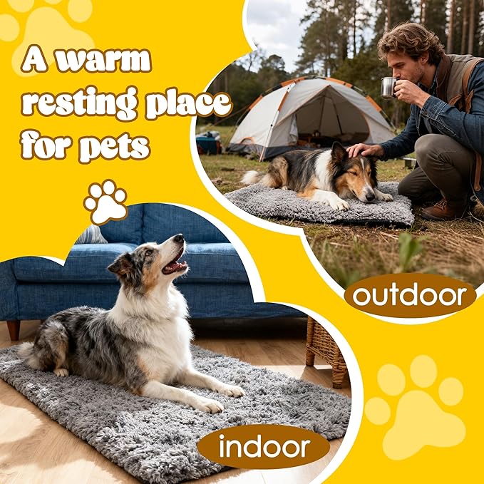 PatiencET Self Warming Cat Bed for Indoor Cats 24'' x 36'' - Cozy Fleece Heating Pad, Non-Electric Thermal Mat for Small Pets, Washable Soft Cushion for Winter Comfort and Warmth Grey