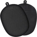 Pot Holders and Oven Mitts for Kitchen Heat Resistant Hot Mitts Pads Silicone Anti-scalding Cooking, Baking Black 2Pack
