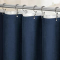 BTTN 3 in 1 Shower Curtain with Liner - 84 Inch Extra Long Linen Textured Fabric Shower Curtain Set with Plastic Hook, Tall Modern Heavy Duty Waterproof Shower Curtain for Bathroom, Navy Blue, 72x84