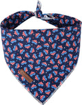MR. CHUBBYFACE Heart Flag Striped Dog Bandanas Reversible Triangle Bibs Scarf Accessories for Dogs Cats Pets S