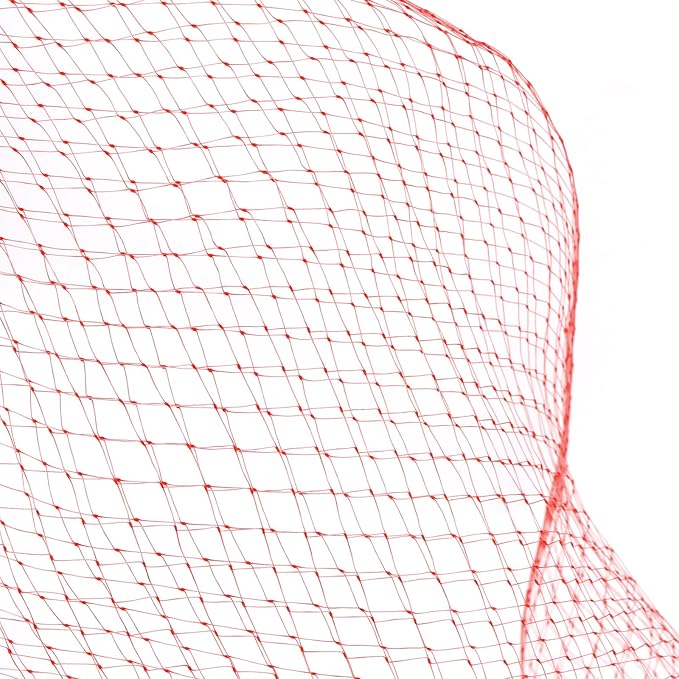 MUKLEI 400 Pcs 22 Inch Nylon Mesh Bags, Red Plastic Produce Net with Buckles, Red Mesh Produce Bags Fruit Net Seafood Boil Bag for Onion Potato Storage