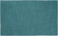 HARFINGTON 6pcs Linen Fabric Placemats 12" x 18" Polyester Rectangle Place Mats Machine Washable Heat Resistant Kitchen Table Mats for Outdoor Indoor Party Family Holiday, Cyan Blue
