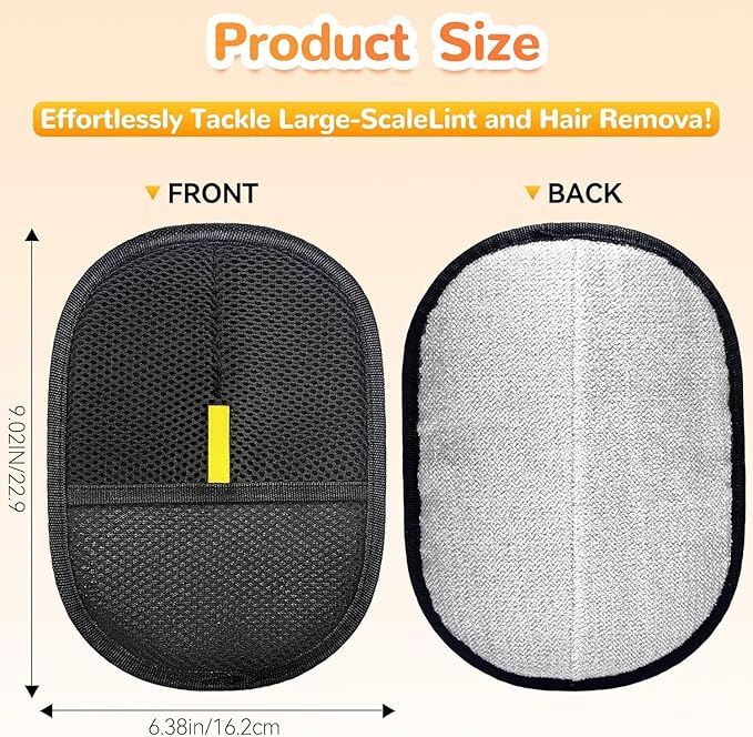 EveryNest Pet Grooming Gloves, for Dogs and Cats Hair Removal Reusable Cleaning Brush Electrostatic Fur Mitts for Furniture Bedding Sofa (2PCS)