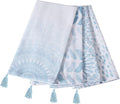 ACCENTHOME Cotton Kitchen Towels Set of 4 - Absorbent Dish Towels Set | Tea Towels | Bar Towels | Mandala Blue Print Kitchen Dish Towels - Multi Purpose Kitchen Linen, Drying Dish Hand Towels 20x28