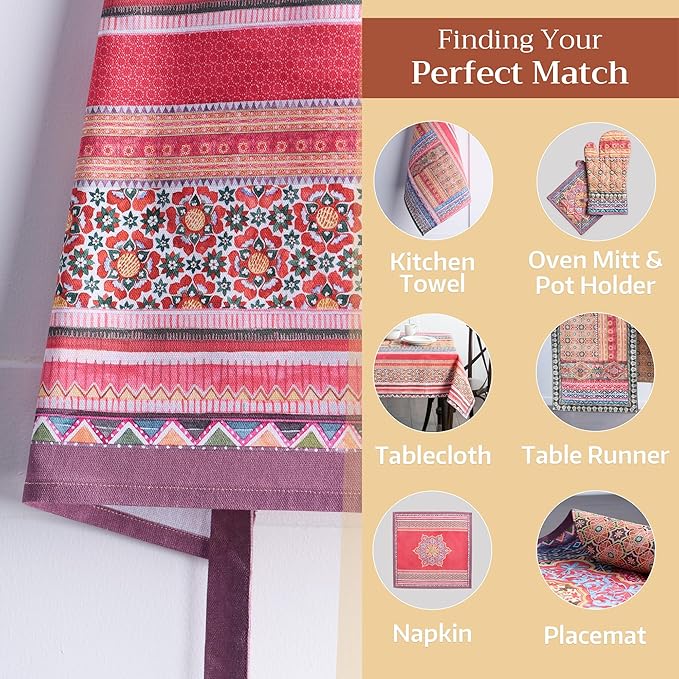 Maison d' Hermine 100% Cotton Apron for women with Pocket Kitchen Chef Apron for Men Cooking Gardening Server Waitress
