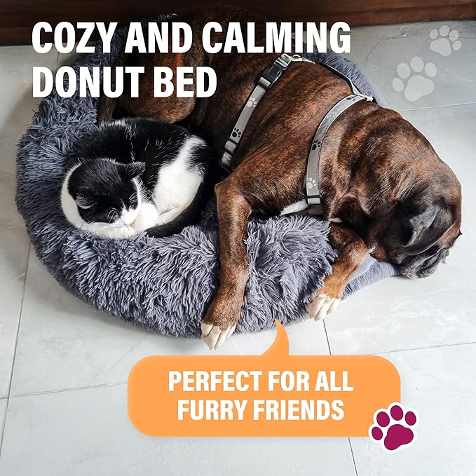 Active Pets Medium Dog Bed, Calming Orthopedic Pet Bedding for Anxiety Relief, Joint Support & Comfort, Washable Dog Furniture, Med 45lbs, Beige