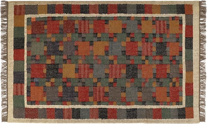 Klim Wool Jute Rug – Handwoven Elegance and Durability (Design 14)