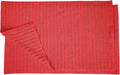 Superior Striped Bath Mat 2-Pack, 100% Combed Cotton, Luxury Spa Ribbed Texture, Durable and Washable Bathroom Mats - Cranberry, 22" x 35" each