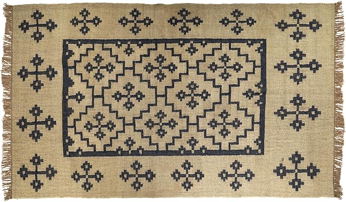 Klim Wool Jute Rug – Handwoven Elegance and Durability (Design 18)