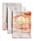 Maison d' Hermine Kitchen Towels Set of 3 100% Cotton 27.50" x 20" Reusable Cloth Tea Dish Towels Absorbent with Hanging Loop for Kitchen, Home, Dining, Cocktail Parties Spring/Summer (Ibiza - Beige)