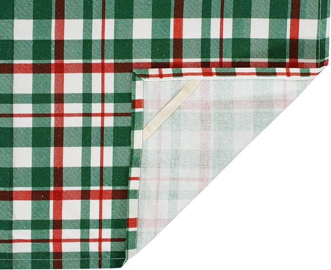 ACCENTHOME Christmas Kitchen Towels Set of 4 - Absorbent Cotton Dish Towel | Merry Christmas Printed Kitchen Linen Bar Towel | Durable Tea Towel For Table Mess & Drying Dishes - Hand Towels 20x28 inch