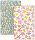 Eulnars Kitchen Towels, 18" x 30" Tea Towels for Kitchen, Premium Microfiber Dish Towels for Kitchen Drying, Blush Garden Series, 2-Pack