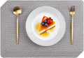 POLYTE Indoor/Outdoor Washable Woven Vinyl Table Dining Placemats, Set of 4
