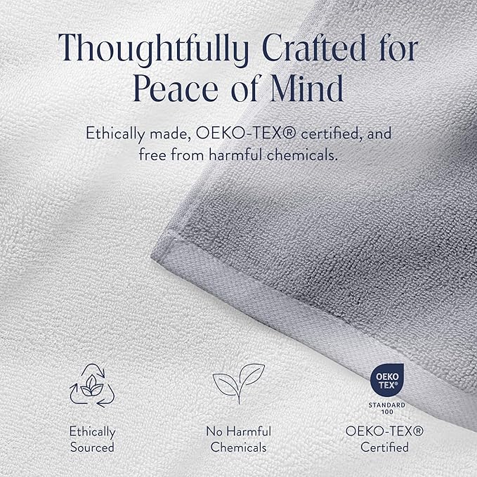 Brooklinen Super-Plush Turkish Cotton Bath Sheets - Set of 2 - Cotton, 820 GSM, Highly Absorbent, Machine Washable, Perfect for Home & Bathroom (40" x 65", Smoke Grey)