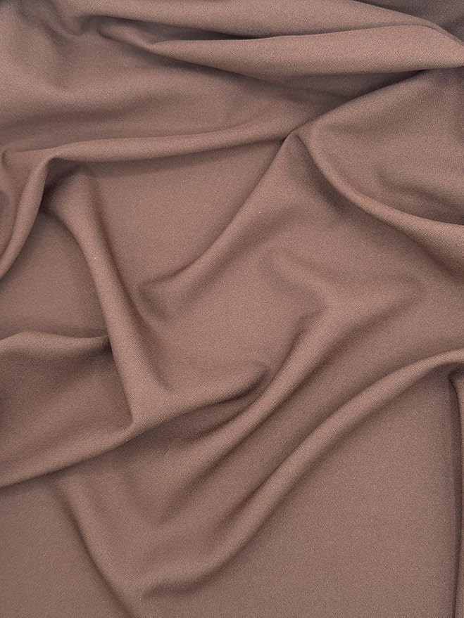 EOVEA - Polyester Poplin Fabric by The Yard – 100% Polyester, 60” Wide Durable Versatile Material for Apparel, Home Décor, Crafts, Tablecloths, Curtains, Drapes, Sewing & DIY Projects (Brown,5 Yard)